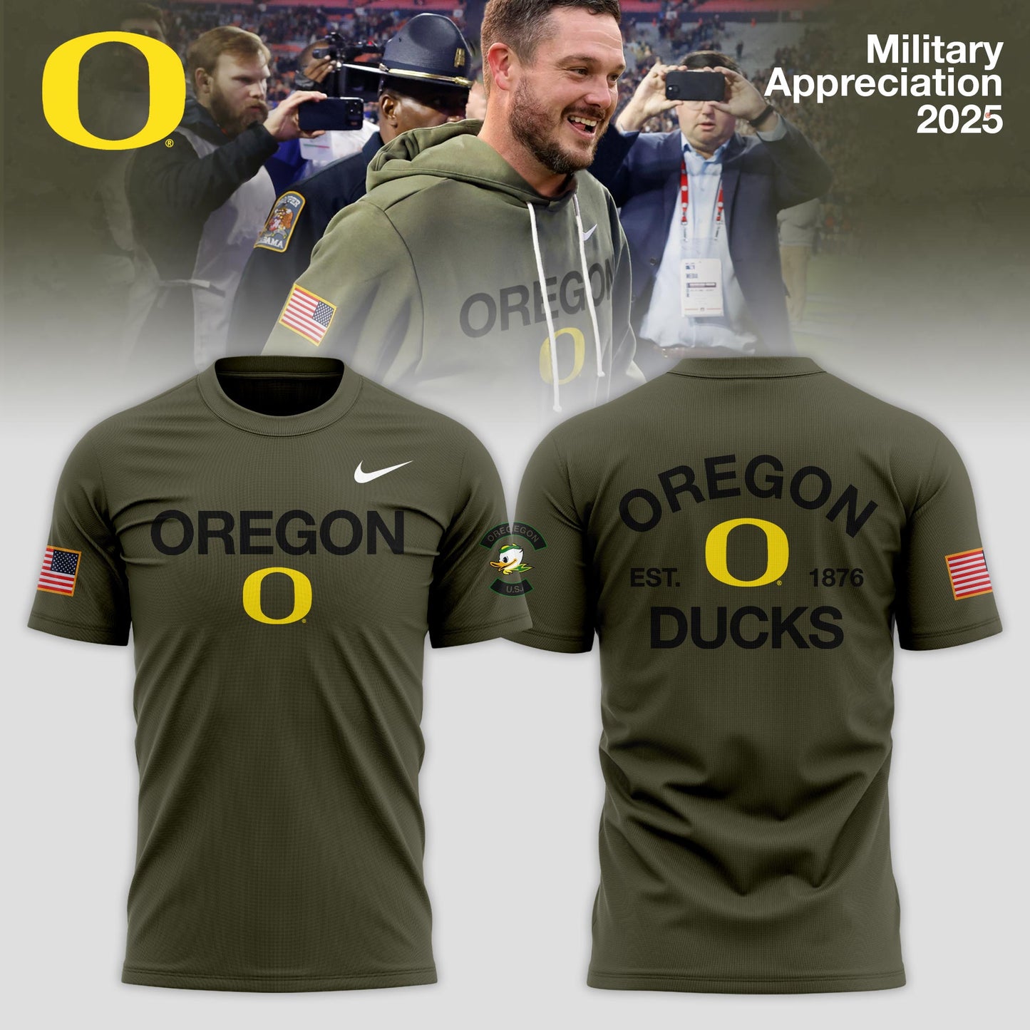 Oregon Ducks 2025 Military Appreciation Limited Edition T-shirt