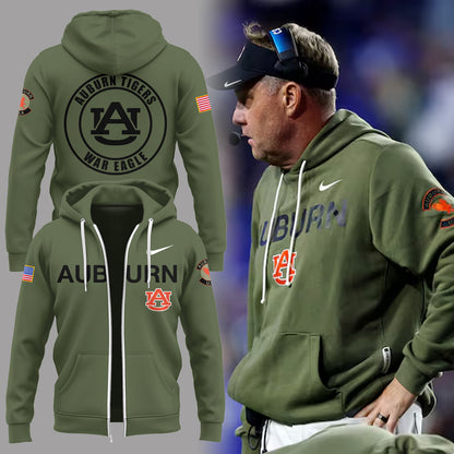 Limited Edition Auburn Veteran Zip Hoodie