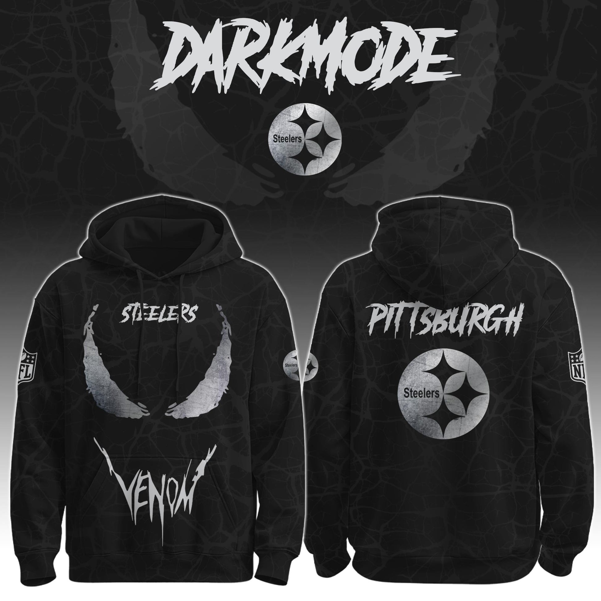 Steelers x Venom Darkness Hoodie