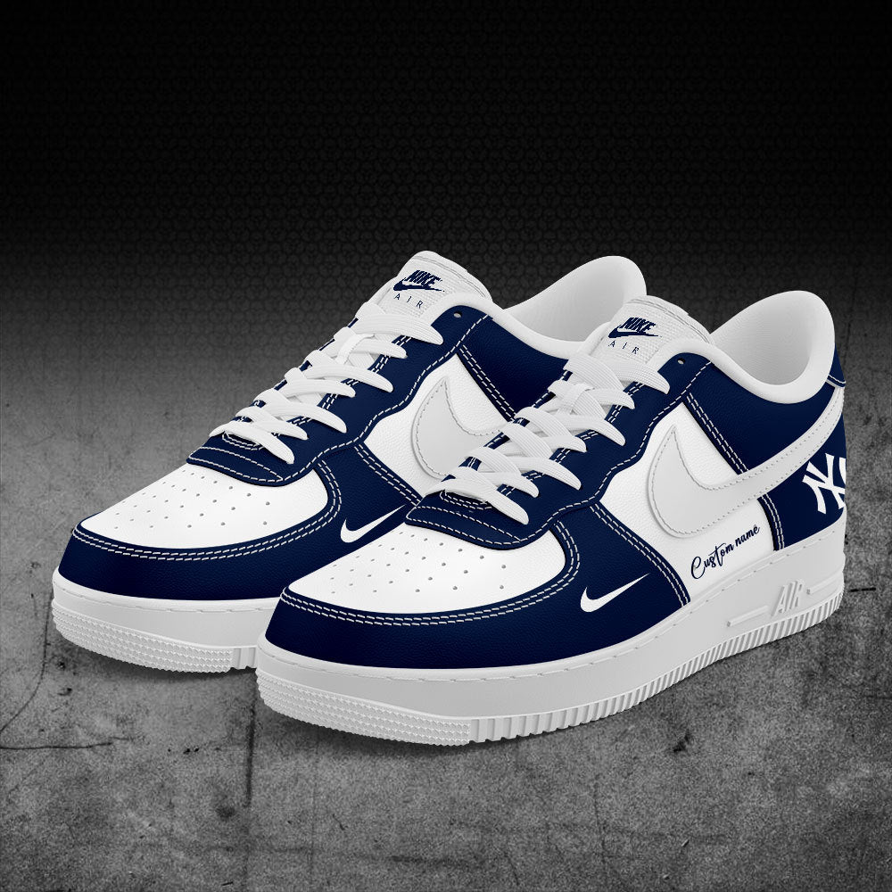2025 Premium New York Yankees World Series Shoe - New York Yankees Custom Name For Fans Shoes - Navy & White