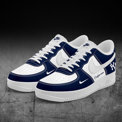 2025 Premium New York Yankees World Series Shoe - New York Yankees Custom Name For Fans Shoes - Navy & White