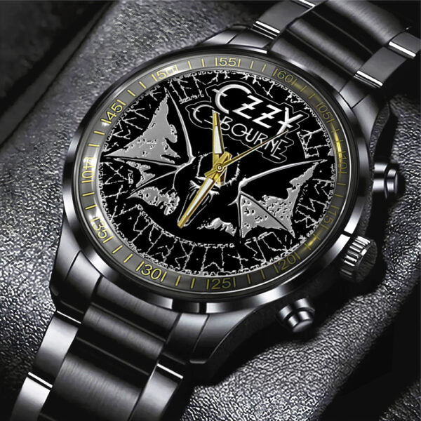 Ozzy Osbourne Black Stainless Steel Watch