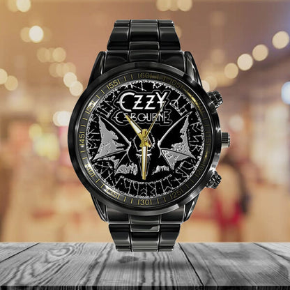 Ozzy Osbourne Black Stainless Steel Watch