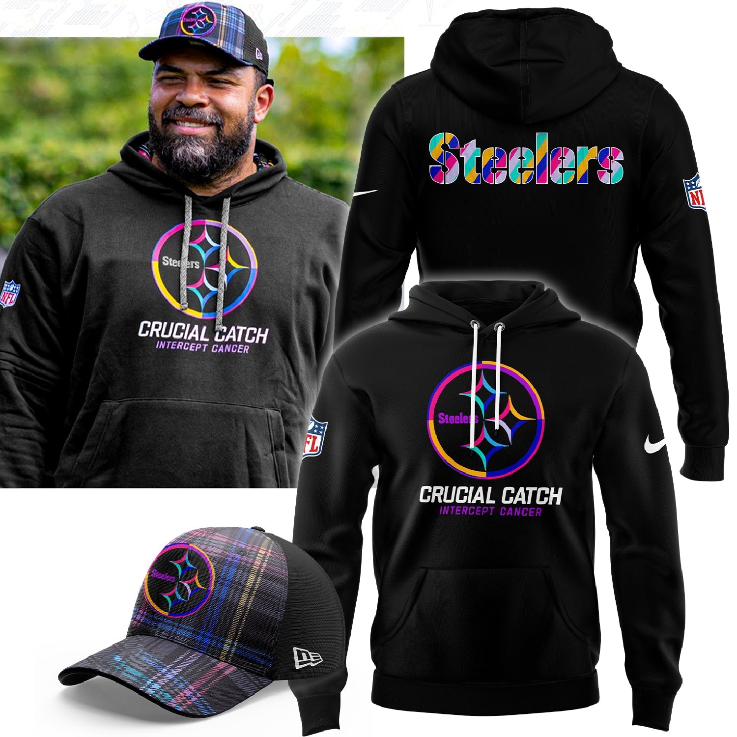 Pittsburgh Steelers Breast Cancer Hoodie-TS2810242014