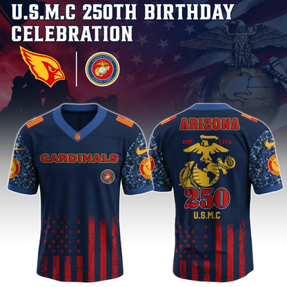 Arizona Cardinals x U.S.M.C 250TH Birthday Special Edition Jersey - Tycheco