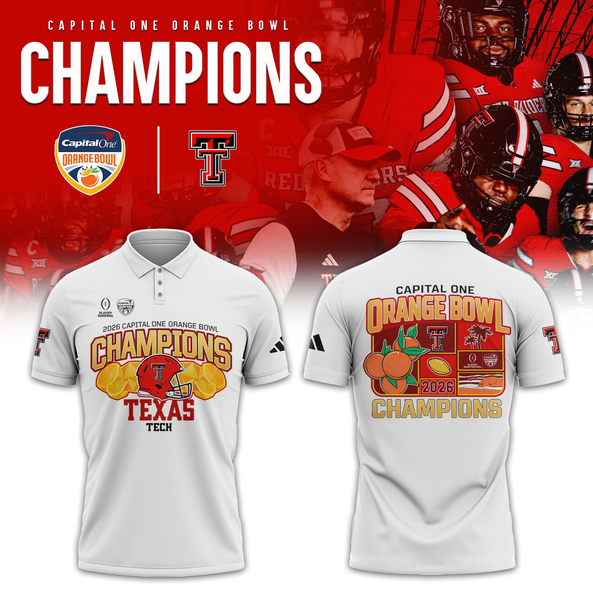 _Texas Tech 2026 Orange Bowl Champions Limited Polo Shirt v2