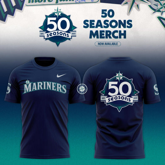 Seattle Mariners 50 Seasons Celebration Special Edition T-shirt