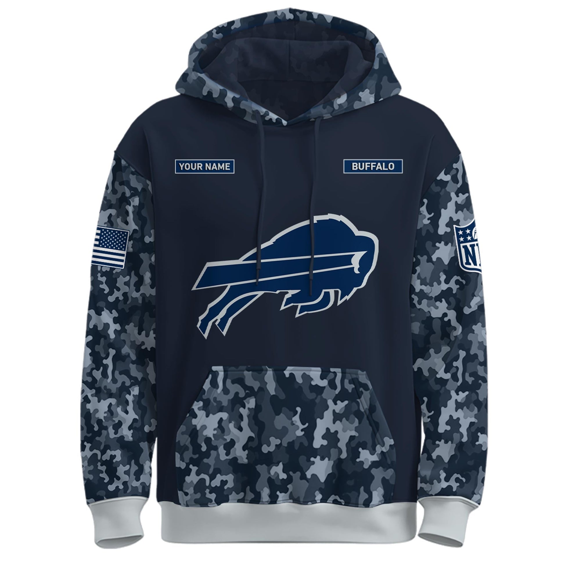 Buffalo Bills Navy 250th Birthday Hoodie Limited Edions