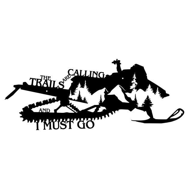 The Trails Are Calling Metal Wall Art, Mountain Home Decor, Laser Cut Metal Sign, Mountain Artwork Above Bed Decor