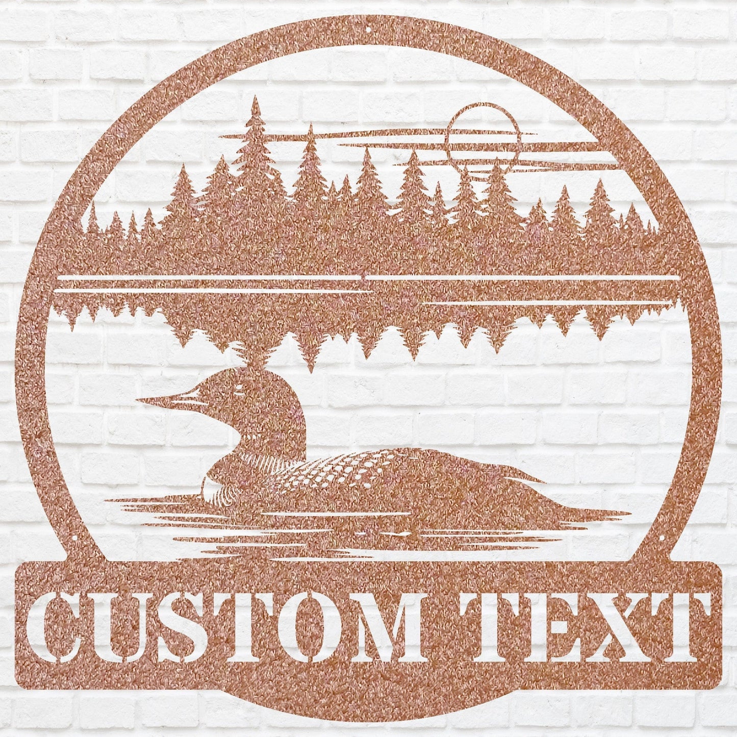 Personalized Loon Metal Sign, Custom Lake House Metal Sign, Outdoor Garden Stake, Custom Name Sign, Garden Decor, Housewarming Gift