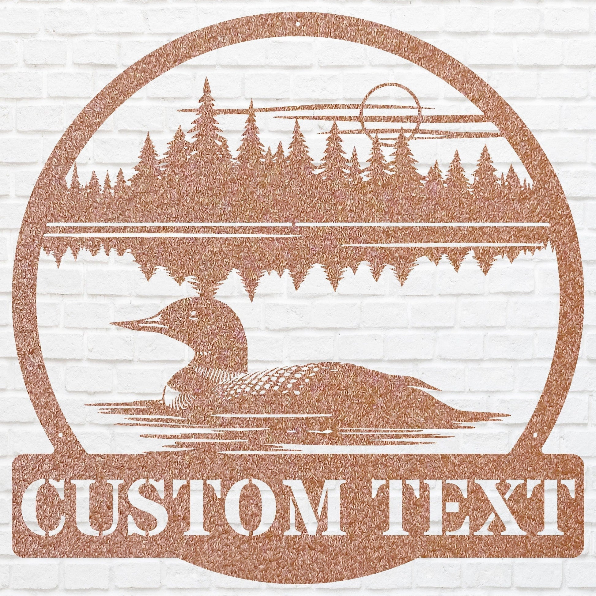 Personalized Loon Metal Sign, Custom Lake House Metal Sign, Outdoor Garden Stake, Custom Name Sign, Garden Decor, Housewarming Gift