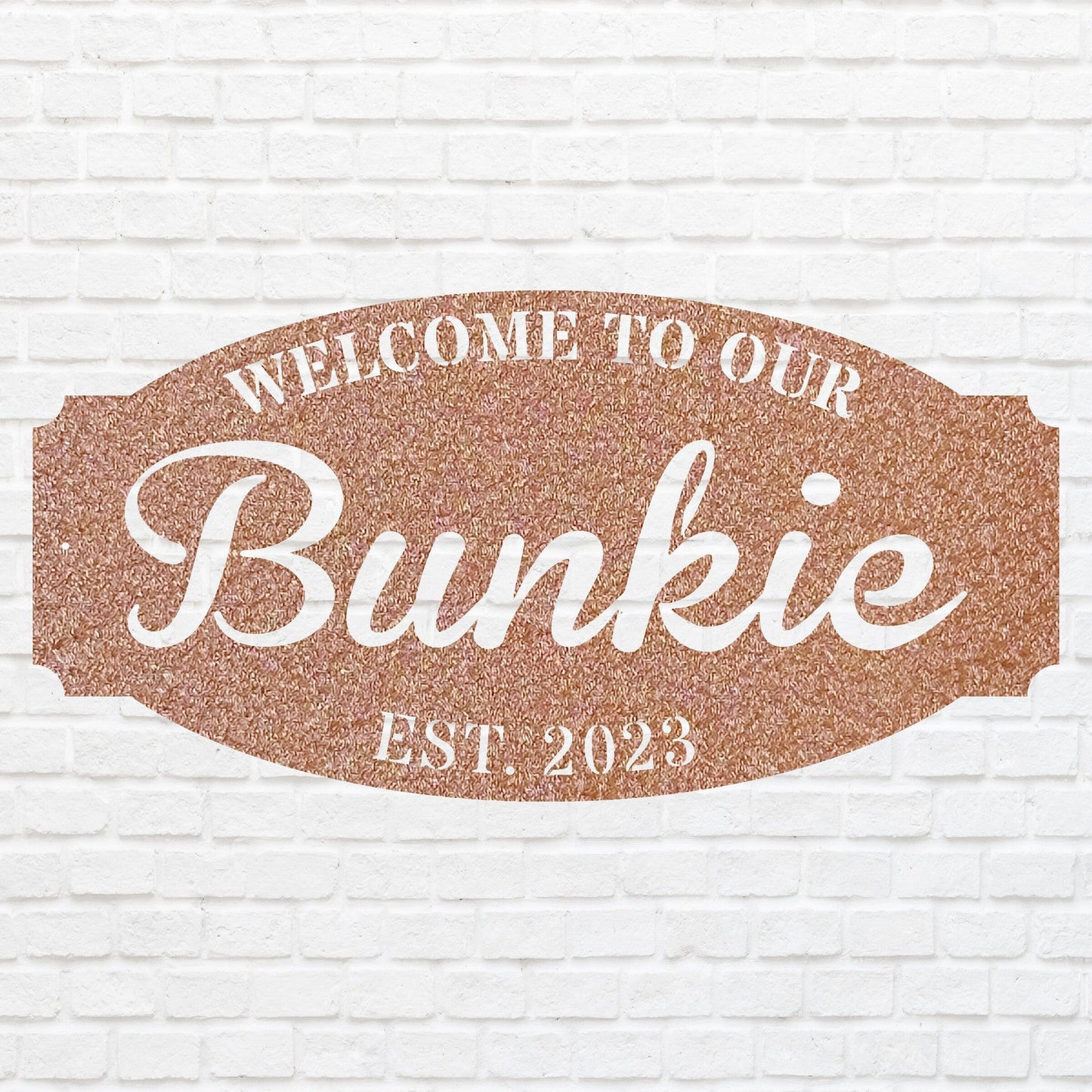 Welcome to Our Bunkie Metal House Sign, Outdoor Monogram Metal Sign, Custom Address Sign, Housewarming Sign