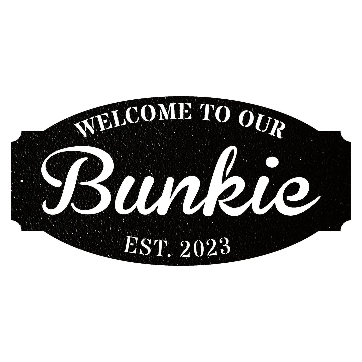 Welcome to Our Bunkie Metal House Sign, Outdoor Monogram Metal Sign, Custom Address Sign, Housewarming Sign