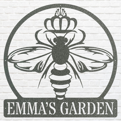 Queen Bee Metal Sign, Honey Bee Sign Metal Wall Art, Outdoor Metal Sign, Bee Wall Decor, Honey Lover Gift