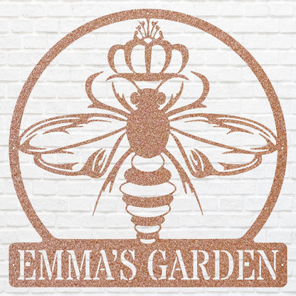 Queen Bee Metal Sign, Honey Bee Sign Metal Wall Art, Outdoor Metal Sign, Bee Wall Decor, Honey Lover Gift