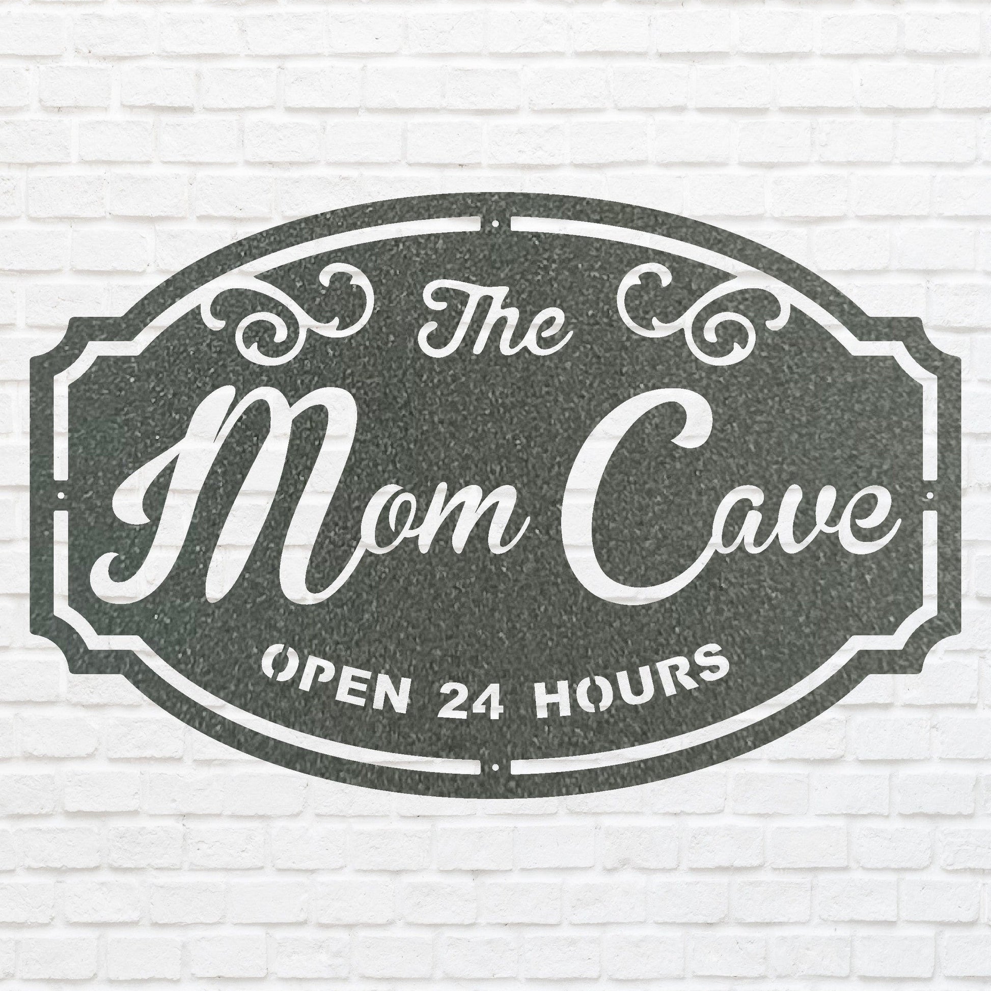 Woman Cave Metal Sign, Mom Cave Metal Wall Art, Mom Sign Metal Wall Decor, Decorative Wall Art, Laser Cut Metal Sign