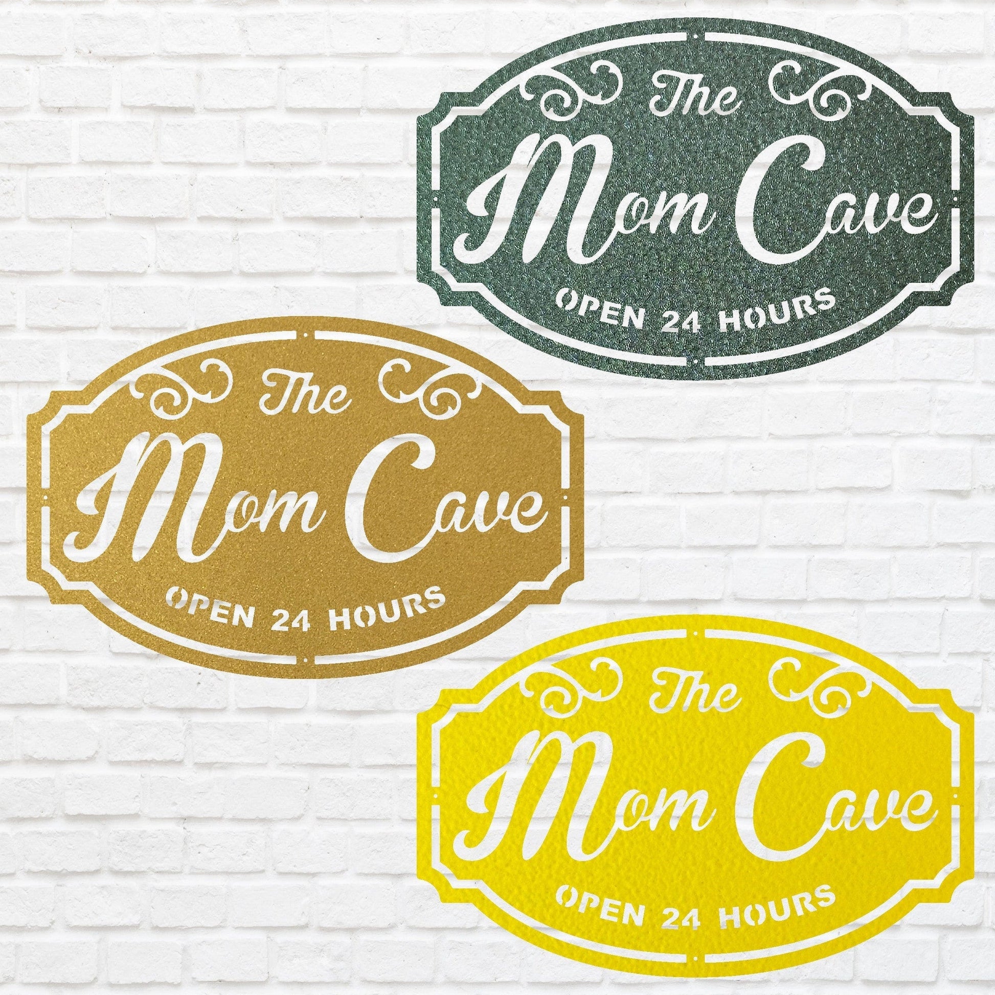 Woman Cave Metal Sign, Mom Cave Metal Wall Art, Mom Sign Metal Wall Decor, Decorative Wall Art, Laser Cut Metal Sign