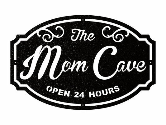 Woman Cave Metal Sign, Mom Cave Metal Wall Art, Mom Sign Metal Wall Decor, Decorative Wall Art, Laser Cut Metal Sign