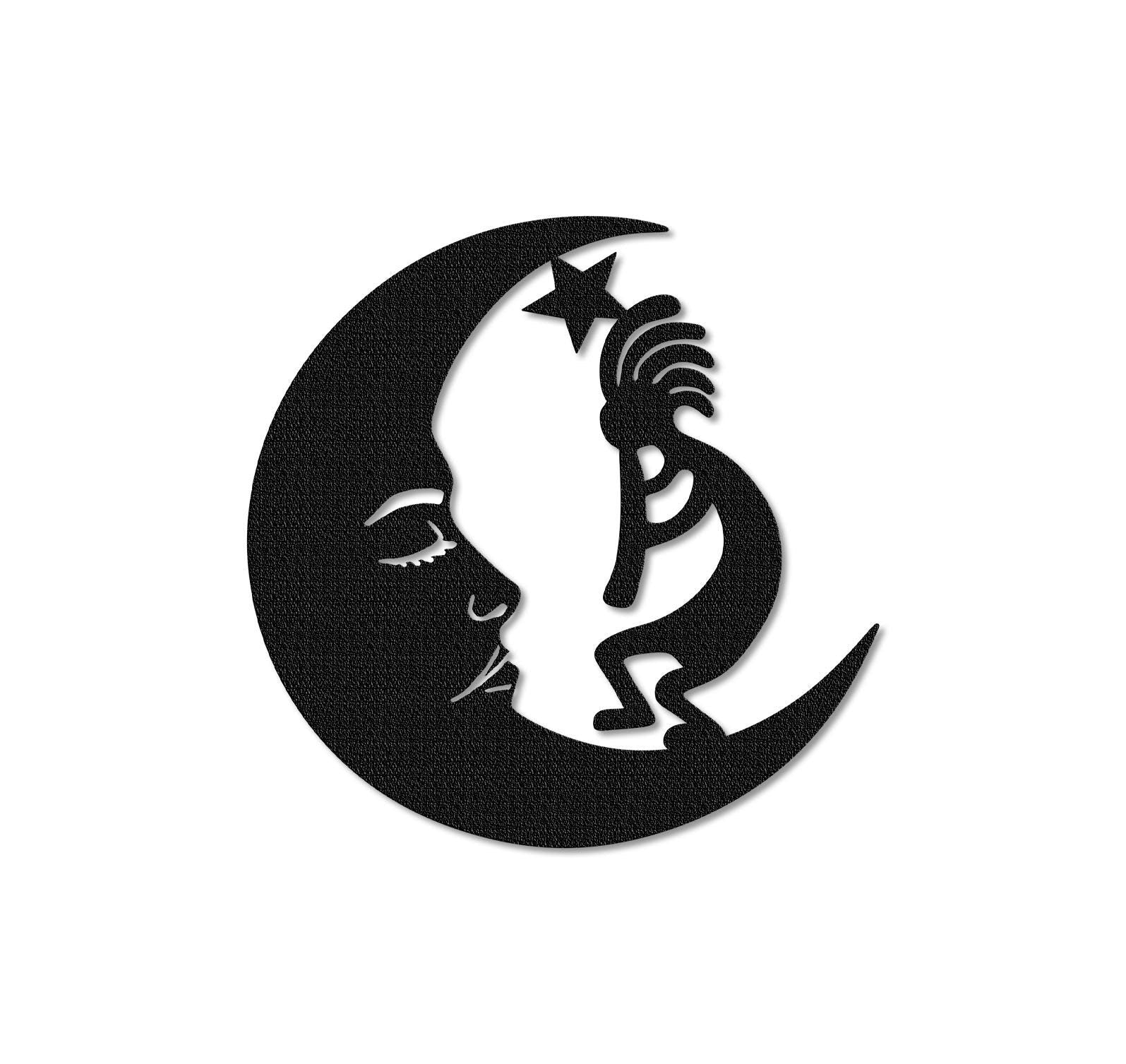 Kokopelli Metal Wall Art,Kokopelli Moon Metal Sign,Steel Outdoor Decor,Kokopelli Wall Decor,Metal Wall Art,Steel Wall Art