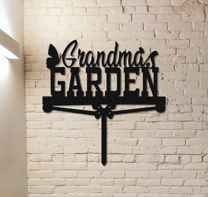 Custom Garden Metal Sign With Stakes,Personalized Garden Metal Art,Garden Sign Name,Garden Decor,Outdoor Decor,Yard Decor