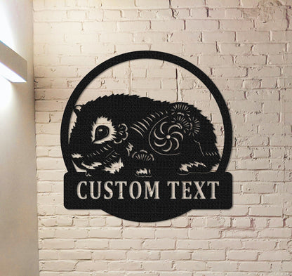 Guinea Pig Metal Sign Personalized,Custom Guinea Pig Wall Decor,Guinea Pig Farm Sign,Front door hanger,Guinea Pig Gift,Barn Decor