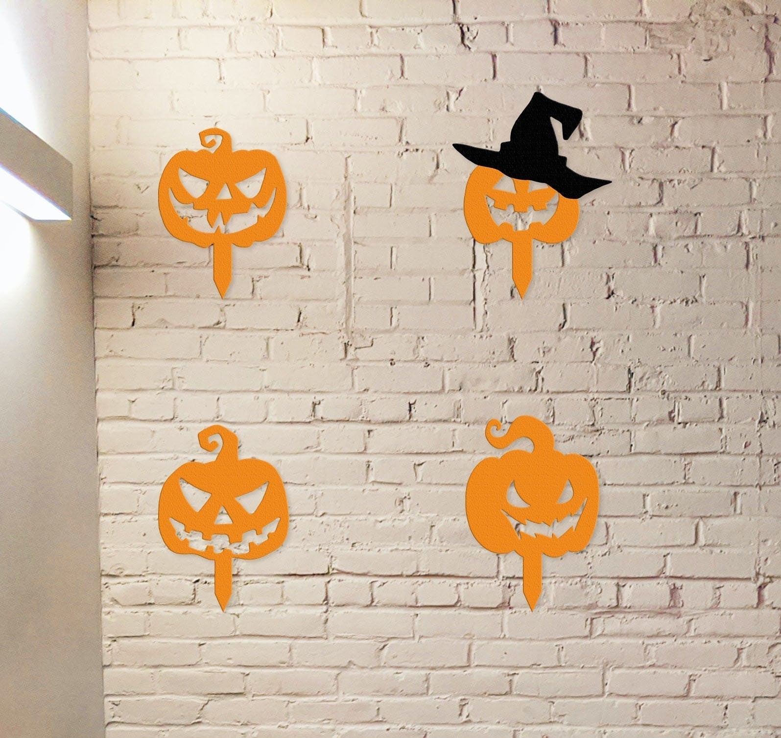 Pumpkin Metal Stake Sign, Halloween Decor, Halloween Gift, Custom Metal Yard Art, Pumpkin Sign With Stake, Outdoor Decor, HAPPY Halloween