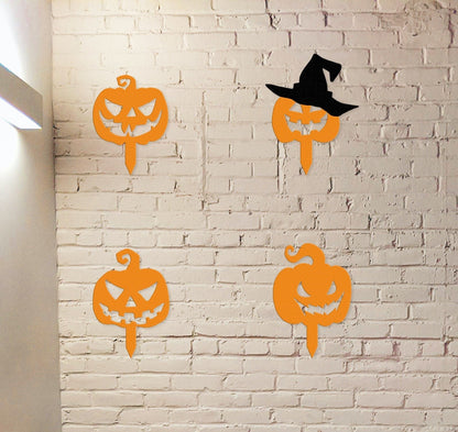 Pumpkin Metal Stake Sign, Halloween Decor, Halloween Gift, Custom Metal Yard Art, Pumpkin Sign With Stake, Outdoor Decor, HAPPY Halloween