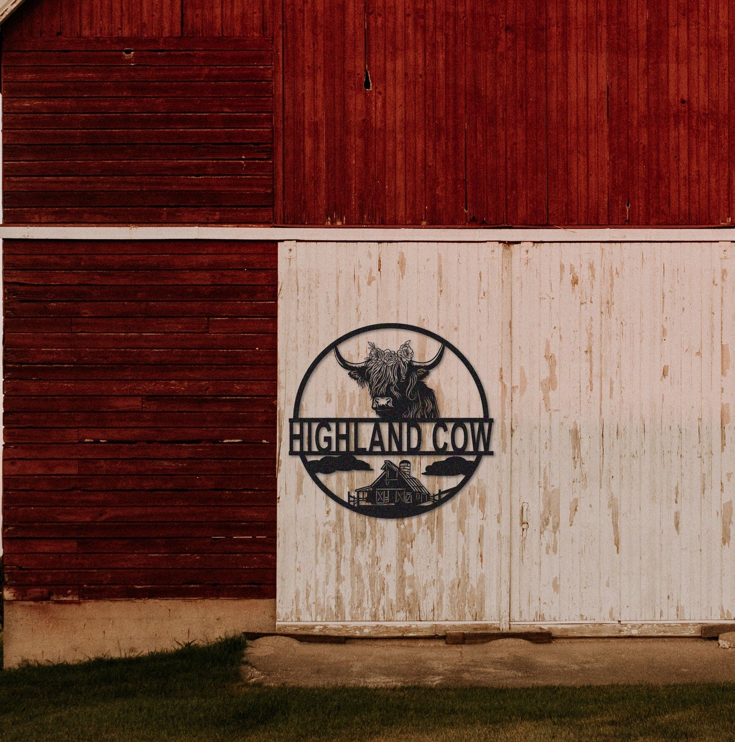 Custom Highland Cow Metal Sign,Highland Cow Wall Art,Personalized Highland Cow Farm Decor,Farmhouse Decor,Ranch Decor,Cow Barn Decor