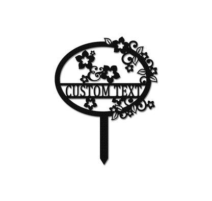 Custom Garden Stake Sign,Grave Marker Sign,Garden Sign With Stake,Floral Garden Art,Garden Decor,Yard Decor,Garden Name Sign