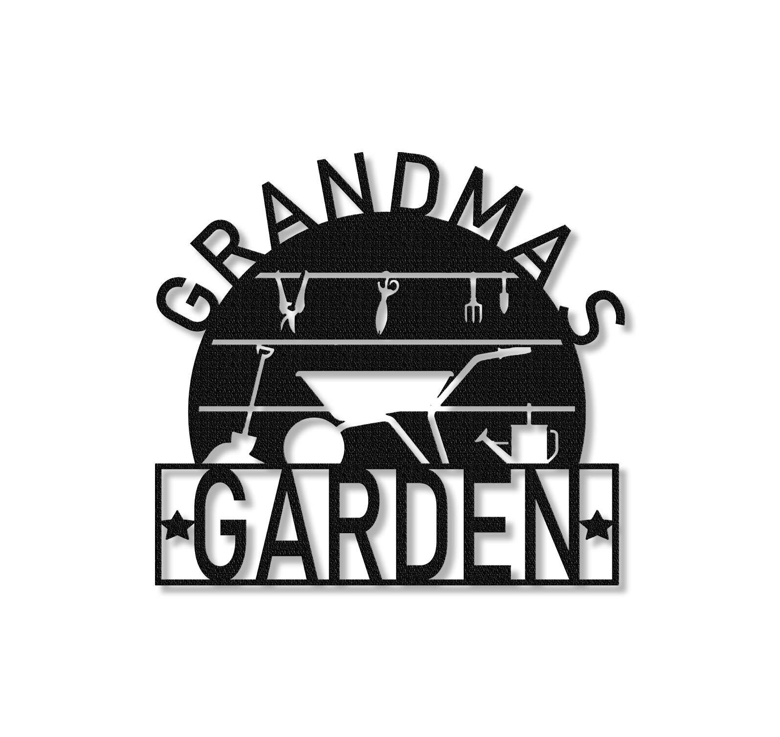 Personalized Garden Sign Name,Grandma's Garden Sign,Mothers day Gift,Garden Wall Art,Garden Decor,Custom Garden Metal Sign