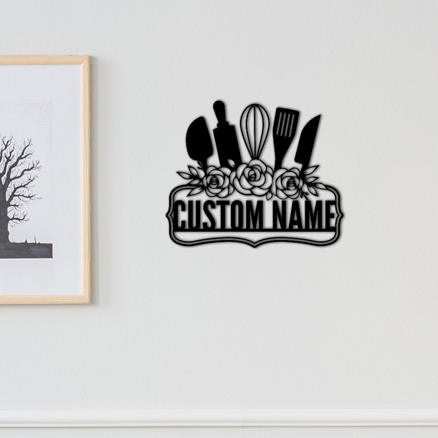 Personalized Kitchen Sign name,Kitchen Wall Art,Custom Kitchen Wall Decor,Home decor,Gift for Mom,Family Name Sign