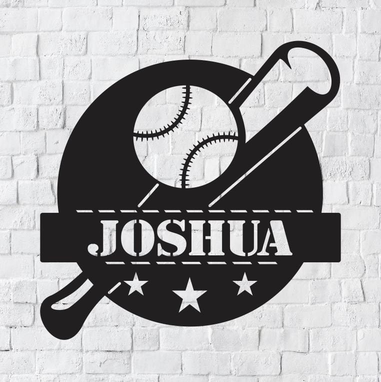 Personalized Baseball Metal Sign / Boys Wall Decor / Boys Room Metal Wall Decor / Personalized Decor / Bedroom Decor / Metal Wall Art