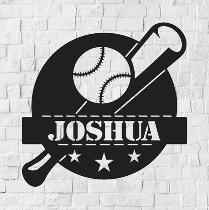 Personalized Baseball Metal Sign / Boys Wall Decor / Boys Room Metal Wall Decor / Personalized Decor / Bedroom Decor / Metal Wall Art