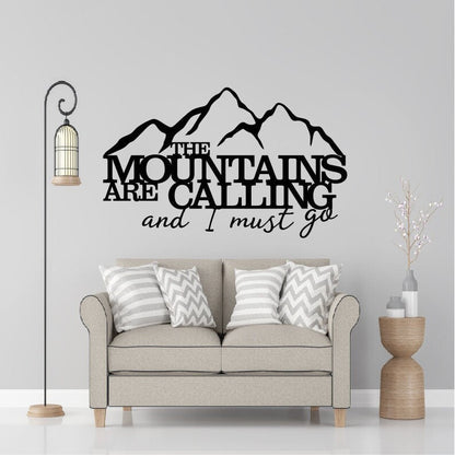 The Mountains Are Calling Metal Wall Art / Metal Wall Decor / Mountains Wall Decor / Home Decor / Mountain Home Decor / Metal Wall Art