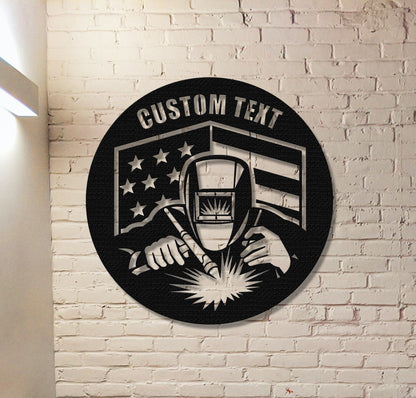 Custom Construction Welder Sign,Welding Metal Sign,Personalized Welder Wall art,Metal Welding Sign,Welder Gift,Indoor Decor,Men Cave Sign