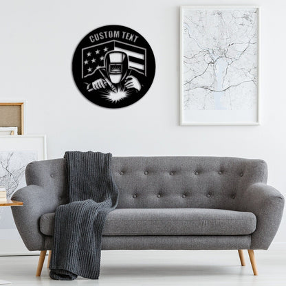 Custom Construction Welder Sign,Welding Metal Sign,Personalized Welder Wall art,Metal Welding Sign,Welder Gift,Indoor Decor,Men Cave Sign