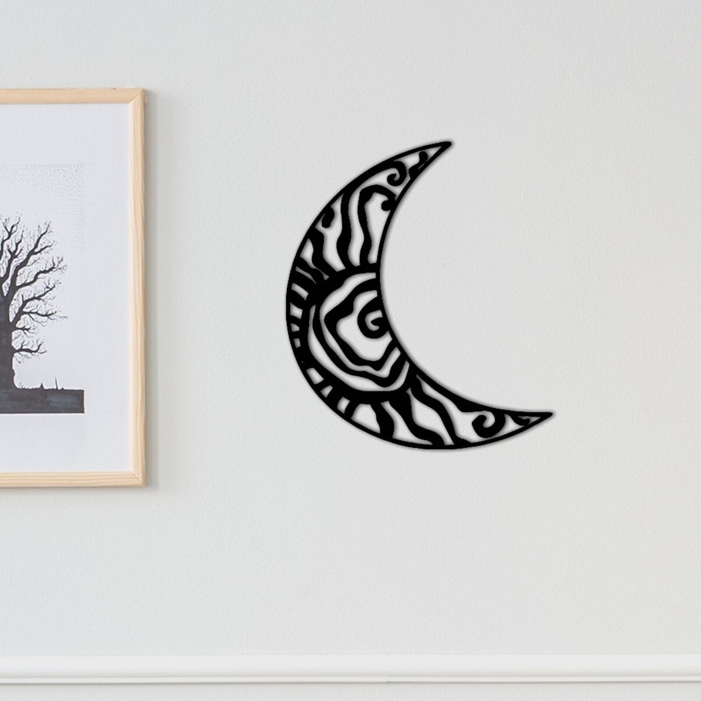 Wacky Moon Metal Sign,Hippie Fun Wacky Sun Wall Art,Unique Gift, Moon Wall Decor,Indoor Decor Patio Decor,Front Door Hanger