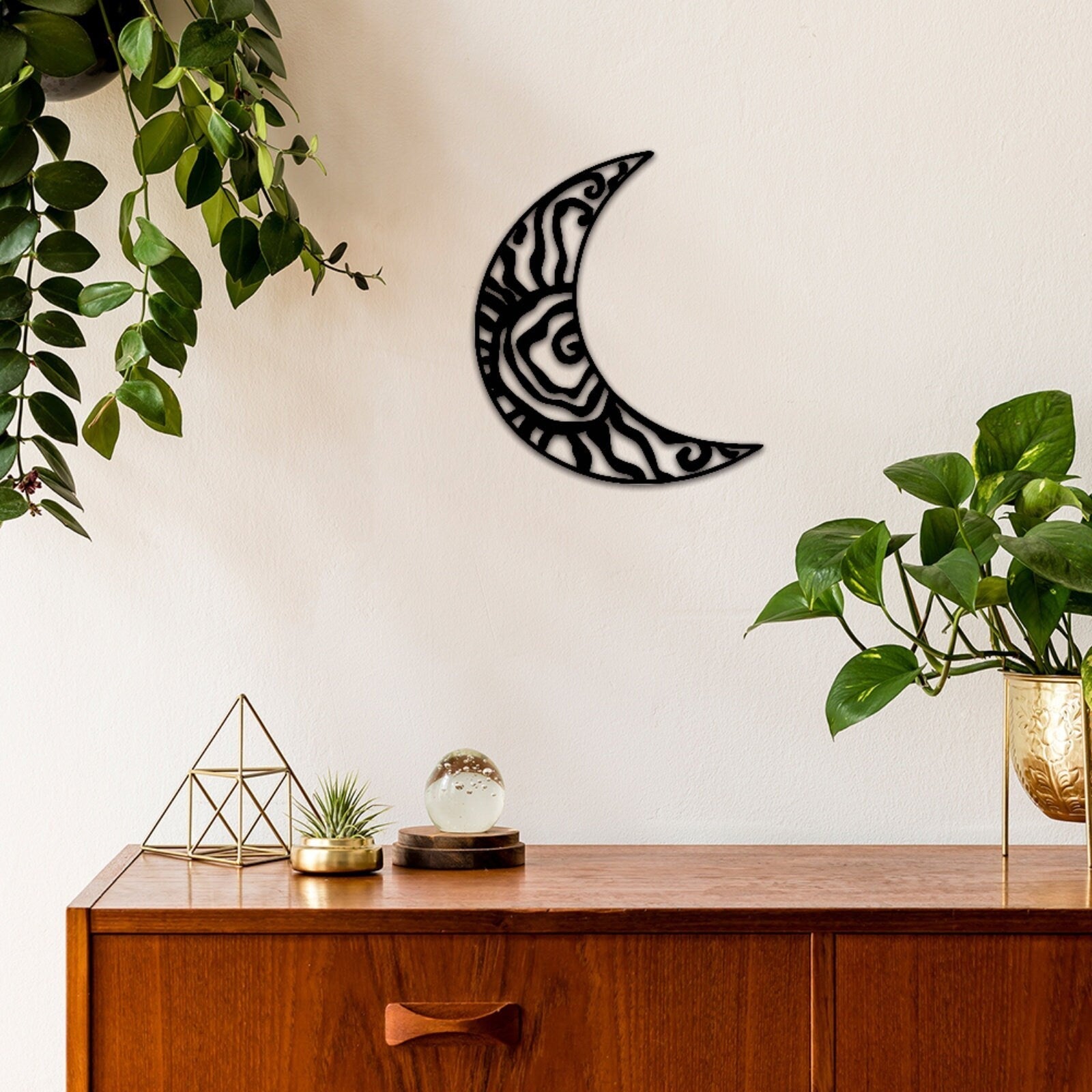 Wacky Moon Metal Sign,Hippie Fun Wacky Sun Wall Art,Unique Gift, Moon Wall Decor,Indoor Decor Patio Decor,Front Door Hanger