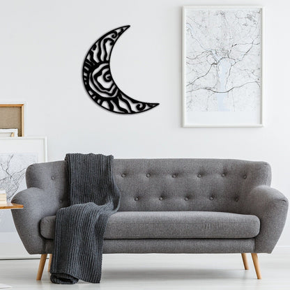 Wacky Moon Metal Sign,Hippie Fun Wacky Sun Wall Art,Unique Gift, Moon Wall Decor,Indoor Decor Patio Decor,Front Door Hanger