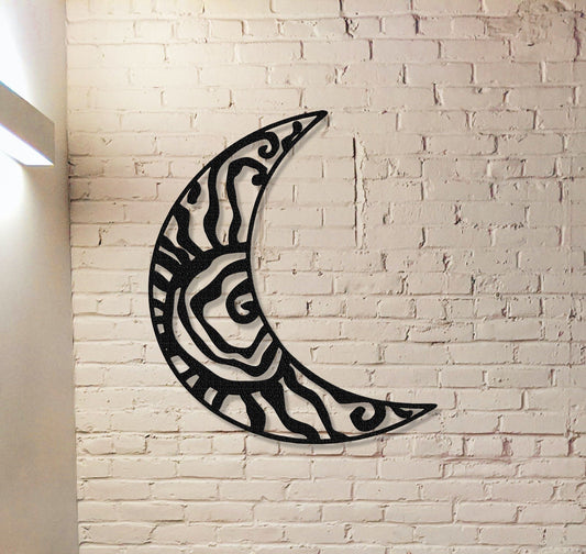 Wacky Moon Metal Sign,Hippie Fun Wacky Sun Wall Art,Unique Gift, Moon Wall Decor,Indoor Decor Patio Decor,Front Door Hanger