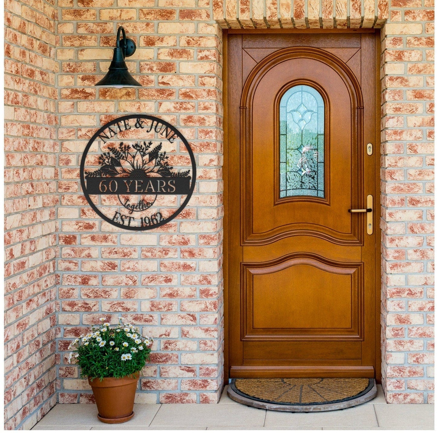 Personalized 60th Anniversary Sign, Gift For Parents, Wedding Anniversary Sign, Parents Anniversary Gift, 60th Anniversary Ornament