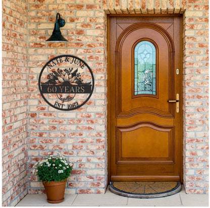 Personalized 60th Anniversary Sign, Gift For Parents, Wedding Anniversary Sign, Parents Anniversary Gift, 60th Anniversary Ornament