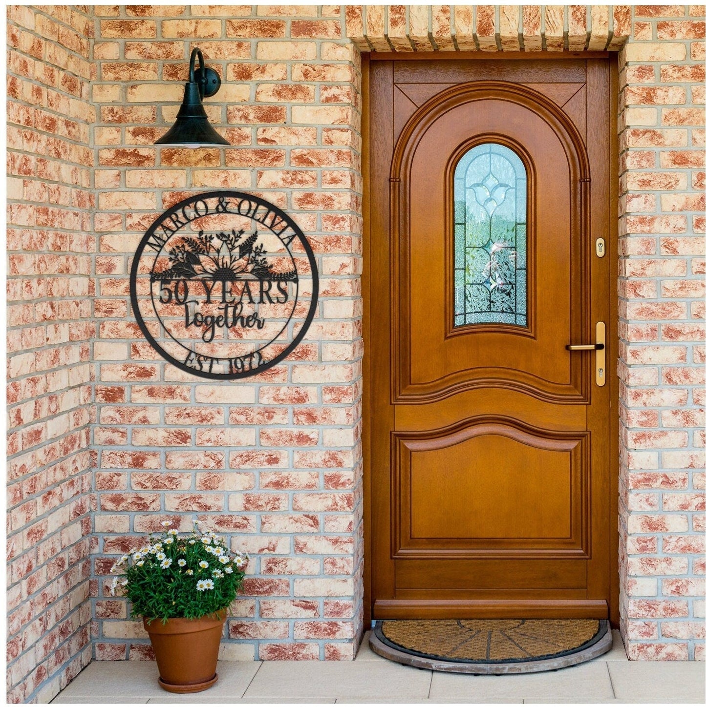 50th Anniversary Gift, Anniversary Gift For Parents, Golden Anniversary, 50 Year Anniversary Sign, Wedding Anniversary Metal Wall Art