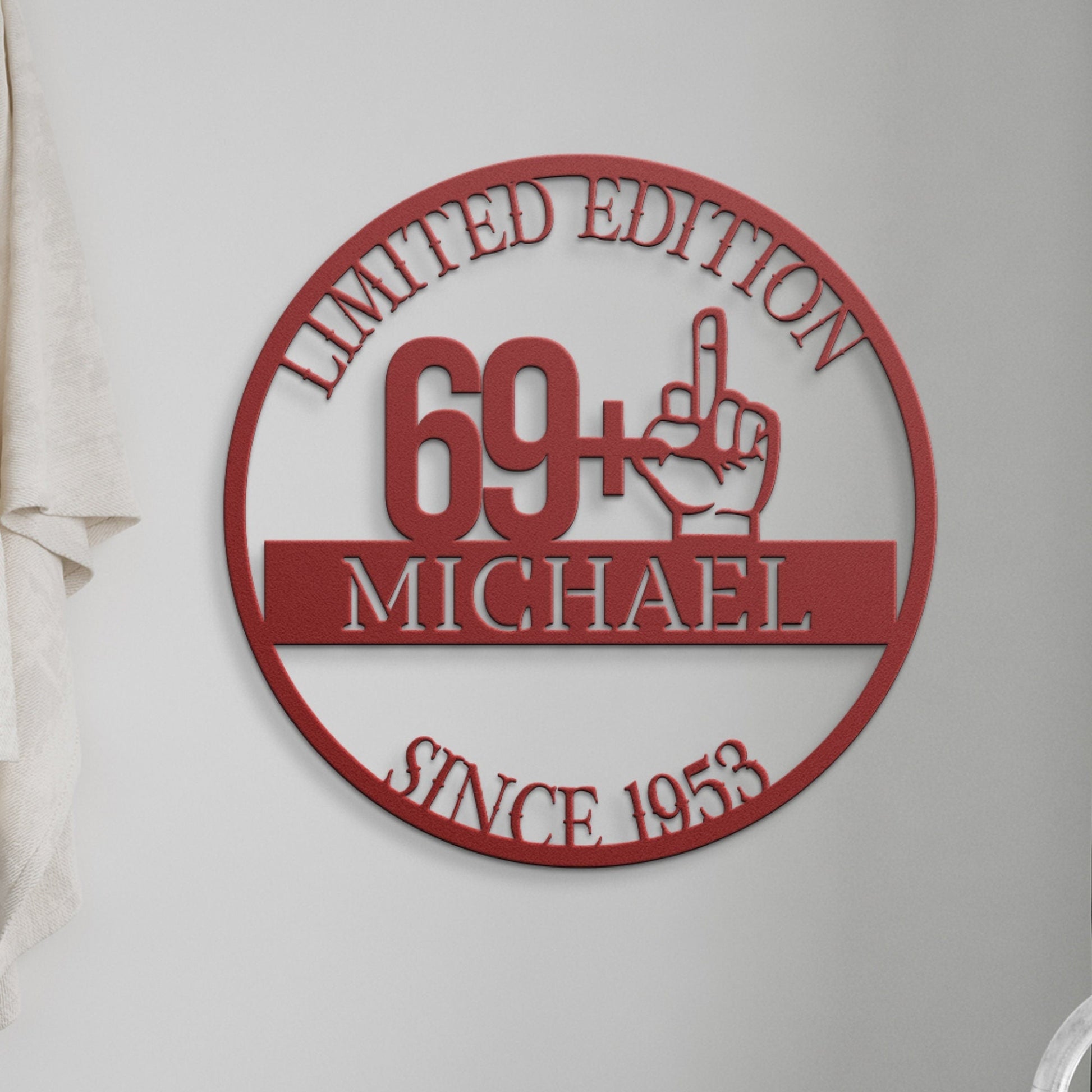 Personalized 70th Birthday Gift for Men, 70th Birthday Metal Sign, Birthday Monogram, Gift For Him, Funny Gift For Husband, Dad, Grandfather