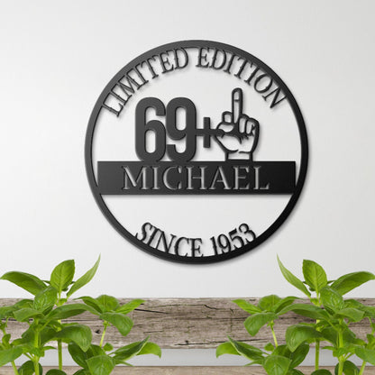 Personalized 70th Birthday Gift for Men, 70th Birthday Metal Sign, Birthday Monogram, Gift For Him, Funny Gift For Husband, Dad, Grandfather