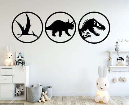 Dinosaur Metal Sign / 3 Dinosaur Metal Wall Decor / kids Dino Signs / Children Home Decor / Dino Home Wall Art Decor