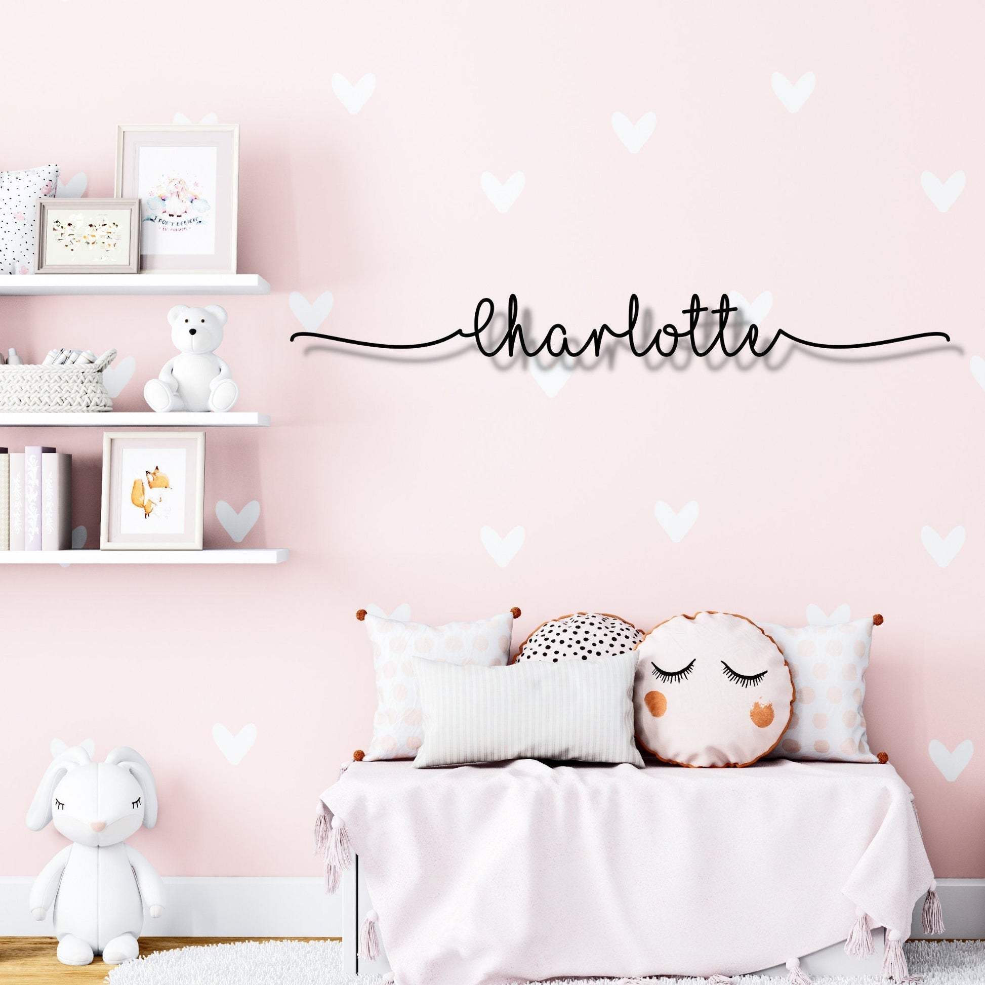 Metal First Name Sign, Kids Metal Name Sign, Wall Hanging Name Sign, Nursery Metal Decor, Name Metal Wall Art, Personalized Name Metal Sign