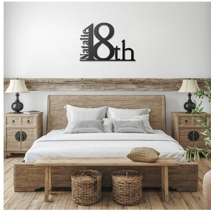 18th Birthday Metal Sign, Custom 18th Birthday Gift, Large Metal Sign, Personalized Birthday Sign