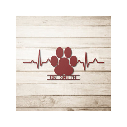 White Veterinary Doctor Metal Sign, Veterinary Gift, Personalized Vet Gift, Veterinary Art, Custom Gift For Veterinarian