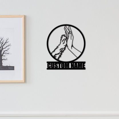 Personalized Pet Name Sign,Custom Dog Metal Sign,Dog House Sign,Dog Lover Gifts,Dog Metal Wall Hanging,Pet Memorial Sign